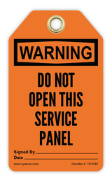 Safety Tag: Warning - DO NOT OPEN THIS SERVICE PANEL - CYANvisuals