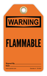 Safety Tag: Warning - FLAMMABLE - CYANvisuals