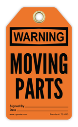 Safety Tag: Warning - MOVING PARTS - CYANvisuals