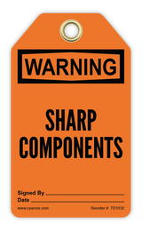 Safety Tag: Warning - SHARP COMPONENTS - CYANvisuals