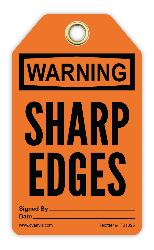 Safety Tag: Warning - SHARP EDGES - CYANvisuals
