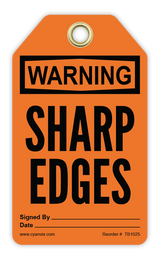 Safety Tag: Warning - SHARP EDGES - CYANvisuals