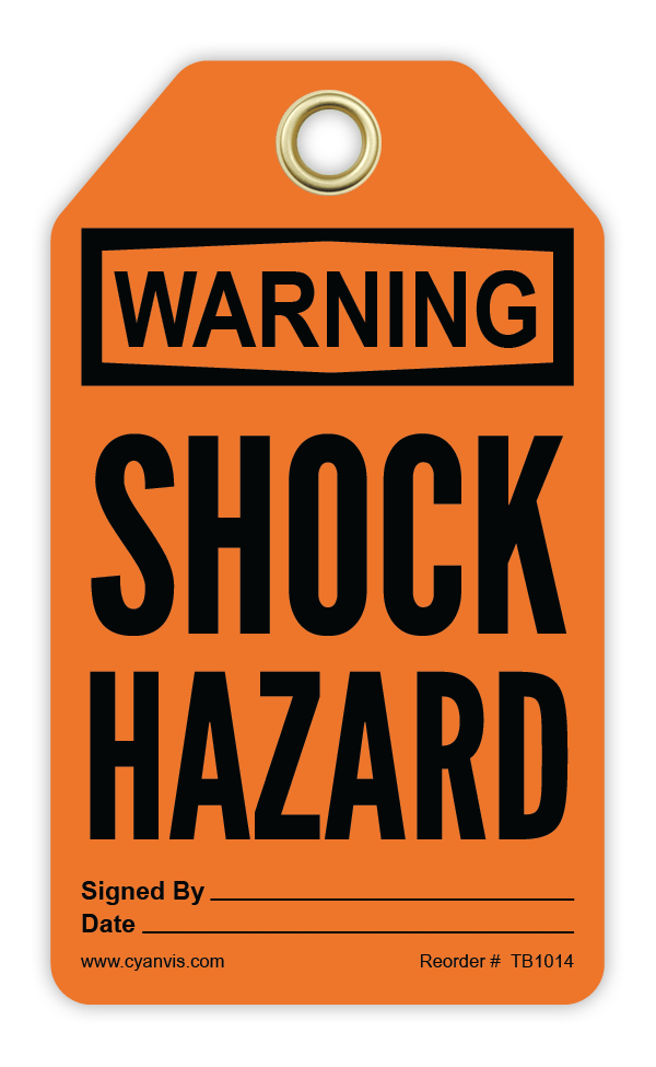 Safety Tag: Warning - SHOCK HAZARD - CYANvisuals