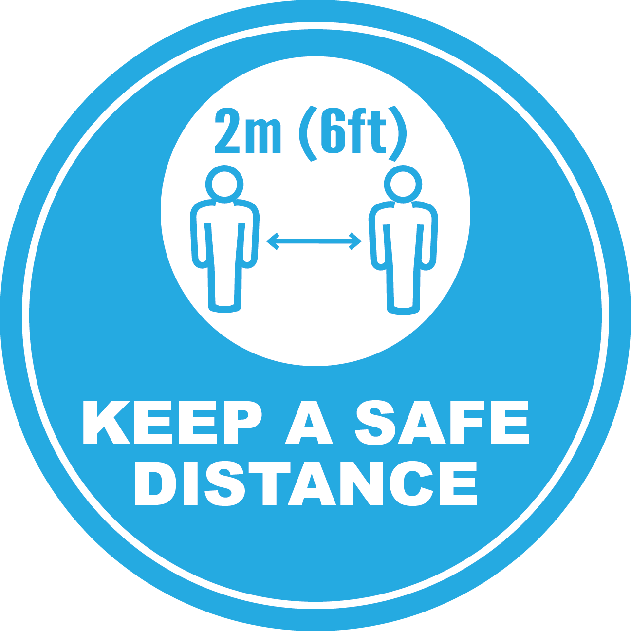 Safety Distance Signs Social Distancing - Keep a Safe Distance - Floor Sign – CYANvisuals.com