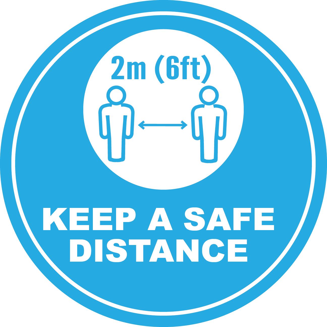 Social Distancing - Keep a Safe Distance - Floor Sign - CYANvisuals