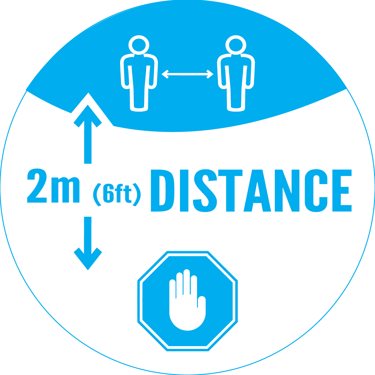 Social Distancing - Keep Your Distance - Floor Sign - CYANvisuals