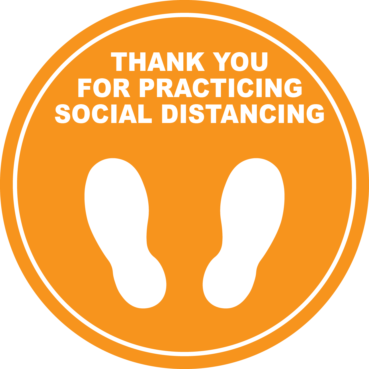 Social Distancing - Thank you - Floor Sign - CYANvisuals