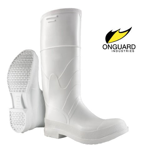 White PVC Steel Toe Boots - CYANvisuals